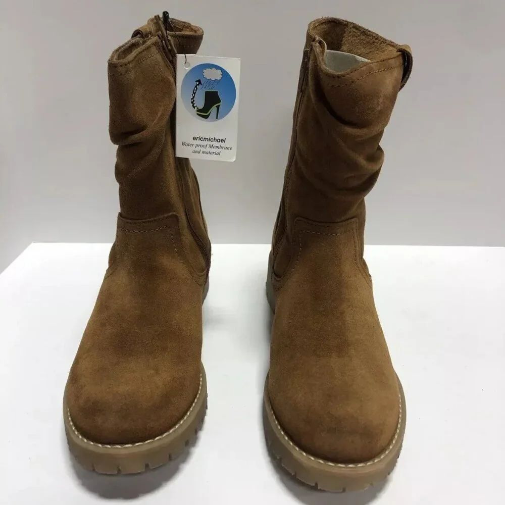 Eric Michael Women’s Brown Suede Ankle Boots Size US6 M EUR36